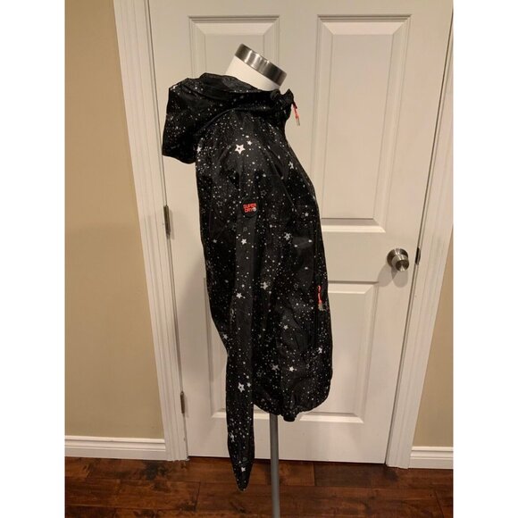 Super Dry Black Hooded Star Print Windbreaker, Lightweight Jacket, Size XS - Picture 4 of 8
